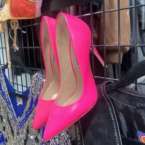 Neon Pink Steve Madden Pointed Toe Stiletto Pumps